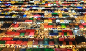 Ratchada Train night market in February 2018, when it was much busier.