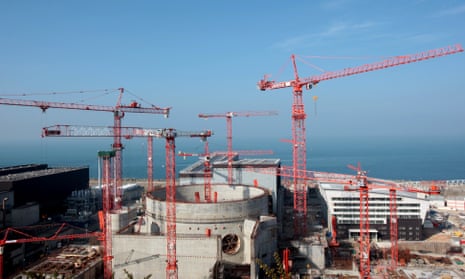 The construction site of the European pressurised reactor in the French city of Flamanville