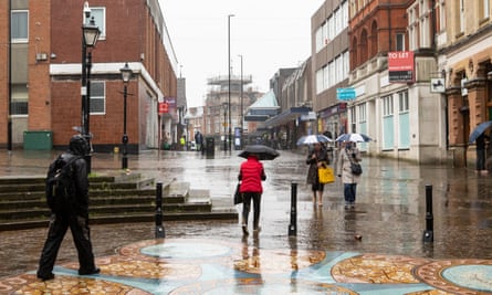 Wellingborough on a rainy day