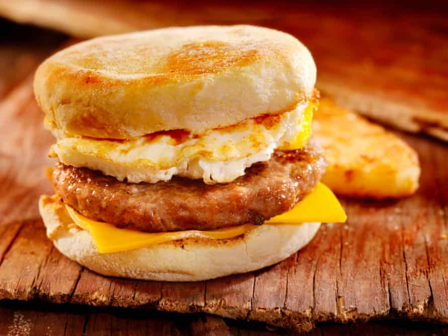 Sausage breakfast muffin.
