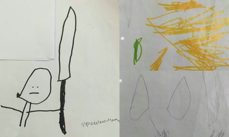 The child’s drawing.