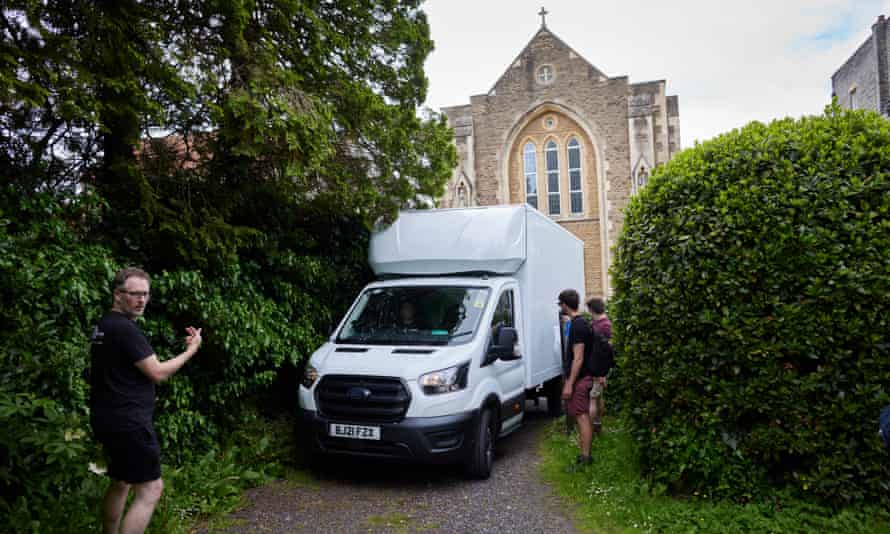 The entire production and actors belongings fit inside a single van
