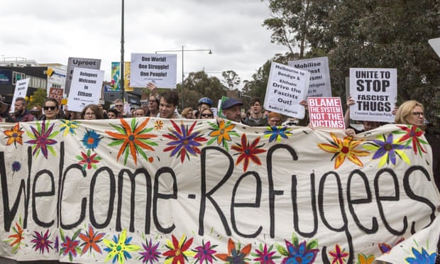 Pro-refugee demonstrations in Melbourne in 2016.