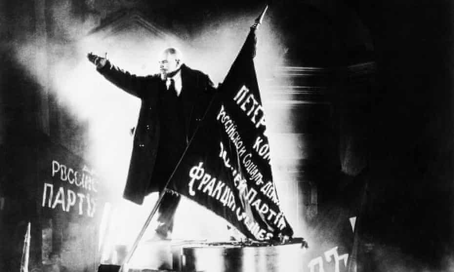 ‘Reimagining history for posterity’ … a vision of Lenin in October by Sergei Eisenstein.