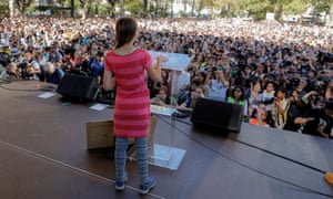 Greta Thunberg addresses thousands of demonstrators in New York