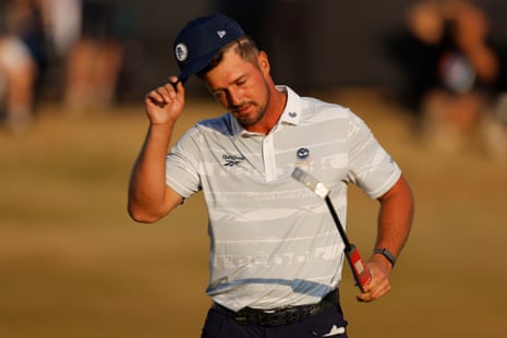 Bryson DeChambeau after finishing his round.