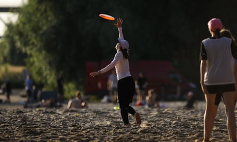 People playing frisbee in Poland