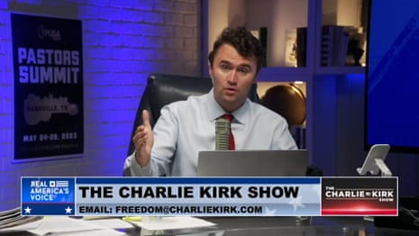 Charlie Kirk in his own words: 'Prowling Blacks go around for fun to target white people' – video Charlie Kirk in his own words: 'Prowling Blacks go around for fun to target white people' – video