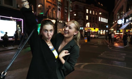 Lauren Bude and Millie Jones go out to London’s Soho for a friend’s birthday