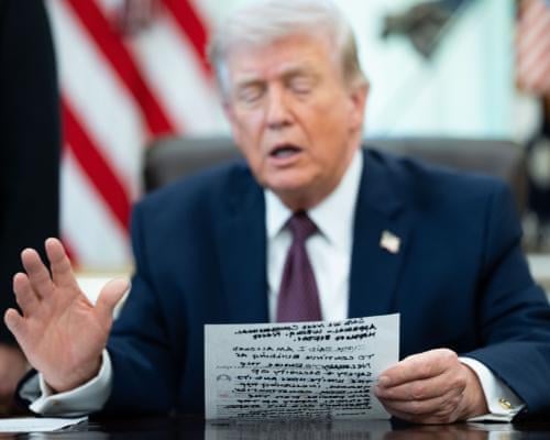Man reads from piece of paper
