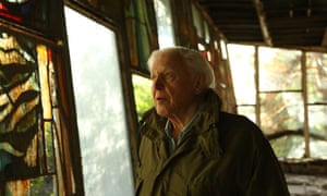 Sir David Attenborough pictured in Chernobyl while filming David Attenborough: A Life on Our Planet