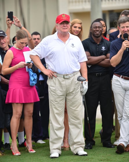 Donald Trump at the opening of the Red Tiger course in 2015