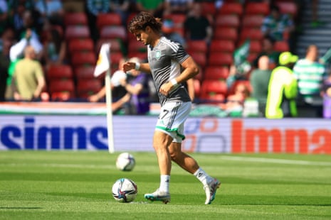 Jota of Celtic during the warm up.