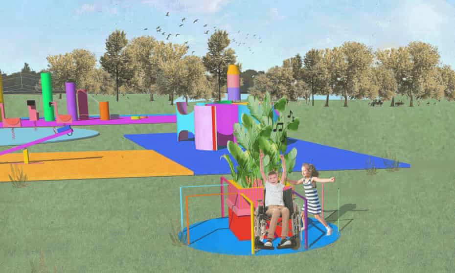 An artist’s impression of a merry-go-round which is part of a new playground for the Becontree Forever project.