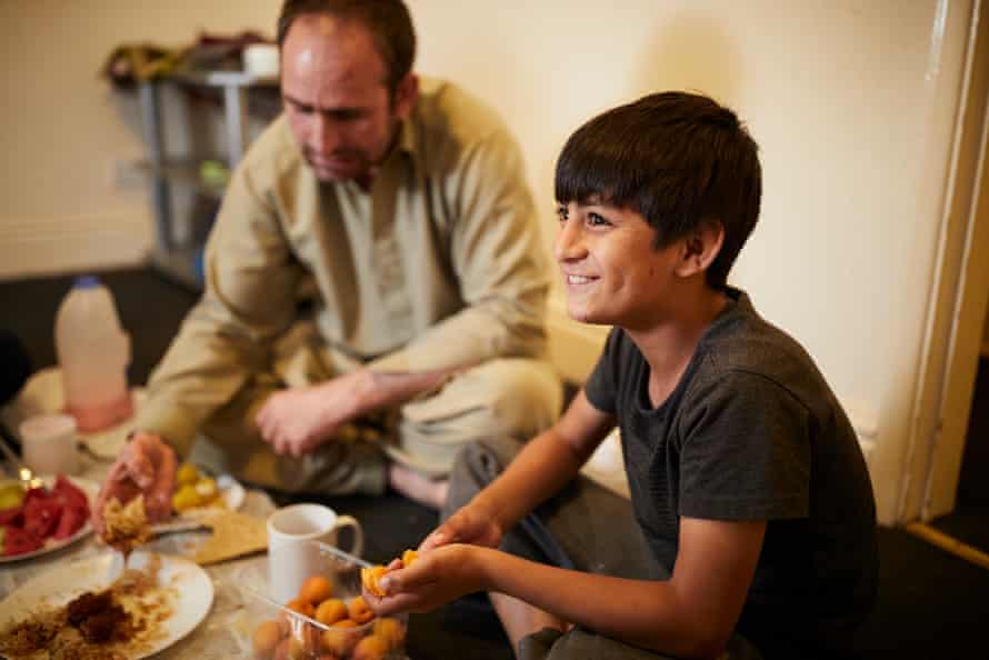 Said and Wali Khan breaking fast at the end of the day in Derby in June last year.