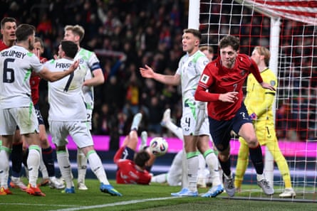 Ladislav Krejci wheels away after equalising for the Czech Republic