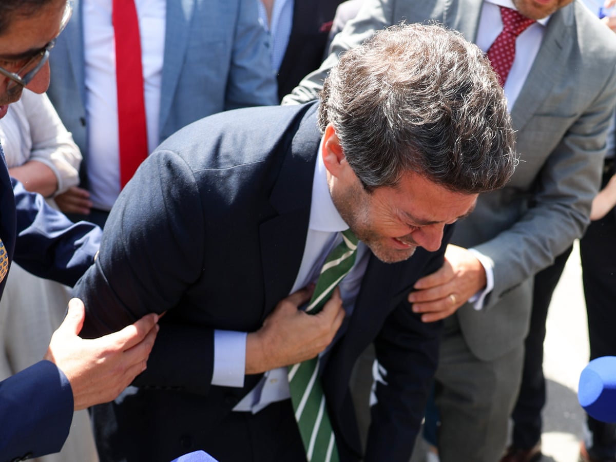 Portuguese far-right leader taken to hospital after second collapse | Portugal | The Guardian