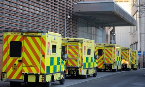 Ambulances at the Royal London hospital this week.
