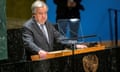 United Nations General Assembly holds a ceremonial tribute to Iran's President Ebrahim Raisi at the U.N. headquarters in New York<br>United Nations Secretary General Antonio Guterres addresses the delegates at the United Nations General Assembly during a ceremonial tribute to Iran's President Ebrahim Raisi at the United Nations headquarters in New York, U.S., May 30, 2024. REUTERS/Eduardo Munoz