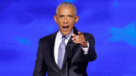 Barack Obama pokes fun at Trump while endorsing Harris and Walz ticket – video