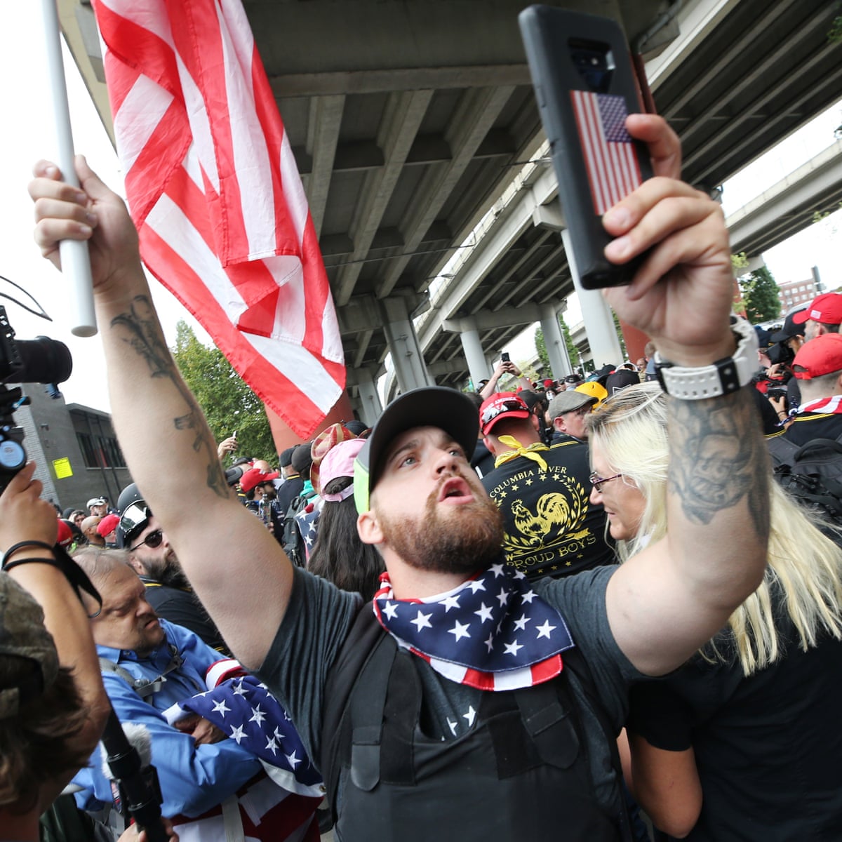 Portland Rally Proud Boys Vow To March Each Month After Biggest Protest Of Trump Era Us News The Guardian