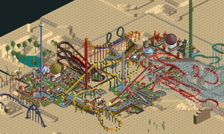 Screenshots from the game RollerCoaster Tycoon