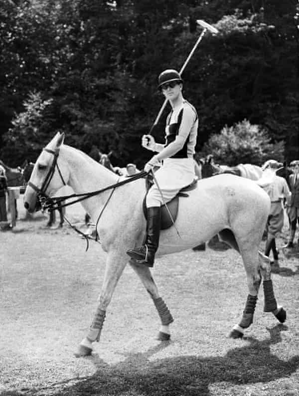 Prince Philip playing polo in the 1950s