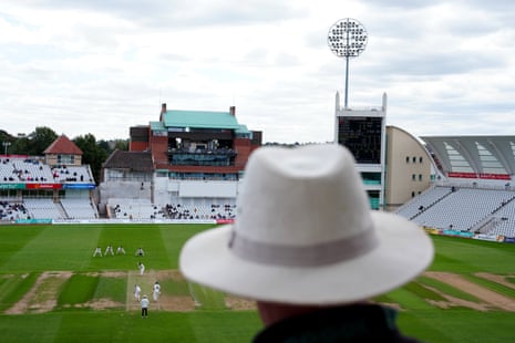 A view of play from the stands at Trent Bridge