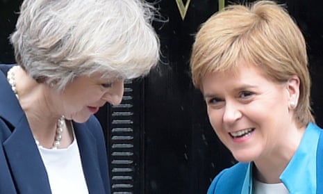 The prime minister, Theresa May, and Scotland’s first minister, Nicola Sturgeon.