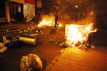 Rioting in London in August 2011.