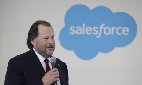 Marc Benioff, CEO of Salesforce is buying work-chatting service Slack.