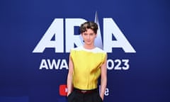 Troye Sivan arrives on the red carpet of the 2023 Aria awards at Hordern Pavilion in Sydney