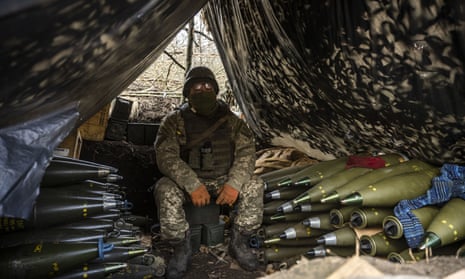 A Ukrainian serviceman is seen at their artillery position in Zaporizhzhia, Ukraine.