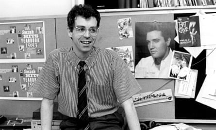 Neil Tennant in the Smash Hits office, 1984.