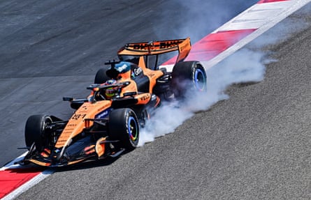 Oscar Piastri burns immoderate rubber during testing successful Bahrain