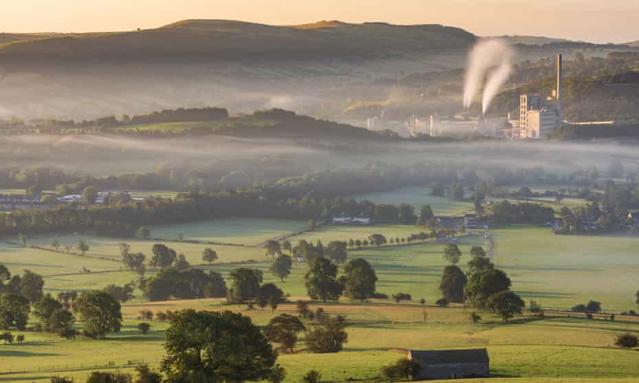 A cement factory in Derbyshire. Carbon capture can help to reduce emissions of key industries. 