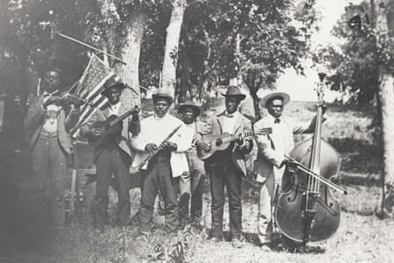 Musicians play at a Juneteenth celebration in Texas in 1900.