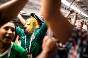 Fans travel to Mexico’s opening match against Germany at the Luzhniki Stadium.