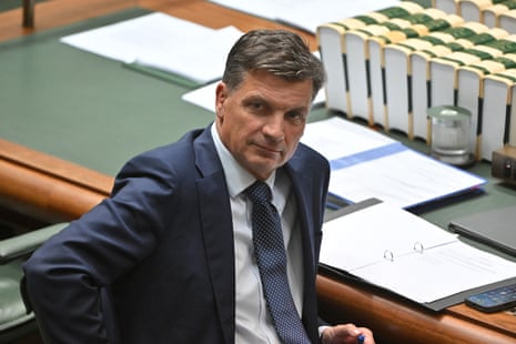 Leader of the opposition, Angus Taylor.