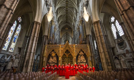 The choir of Westminster Abbey.