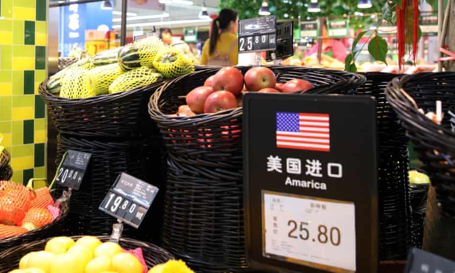 China has imposed up to 25% import duty on US food products. 