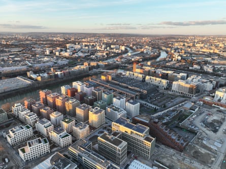 Fast-track gentrification … the pastel hues of the Olympic Village.