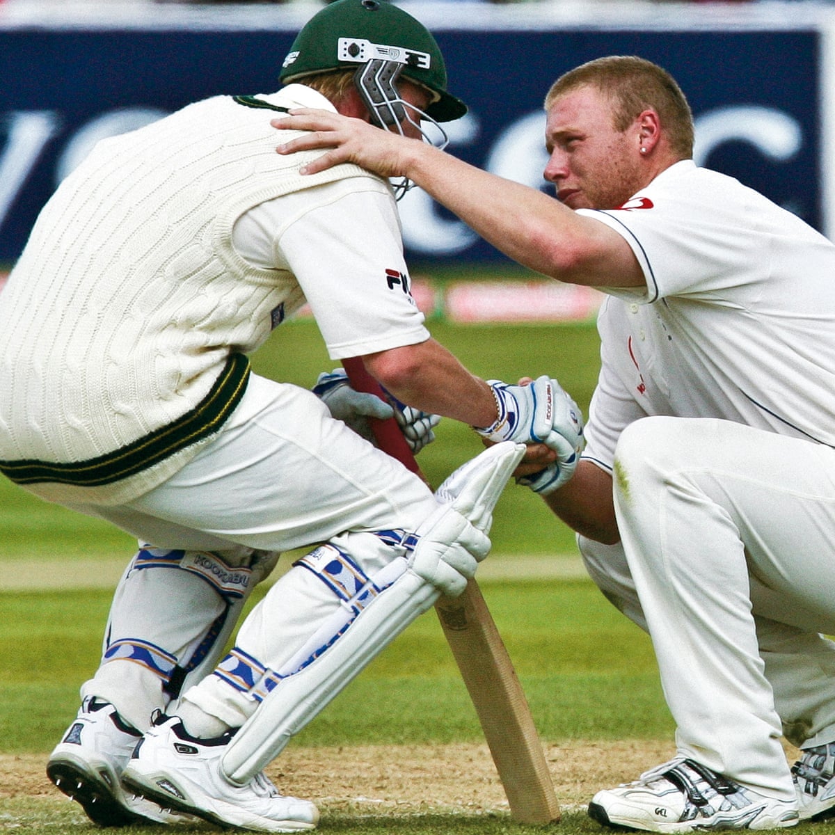 20 Great Ashes Moments No17 Flintoff And Lee S Exchange At Edgbaston 2005 Sport The Guardian