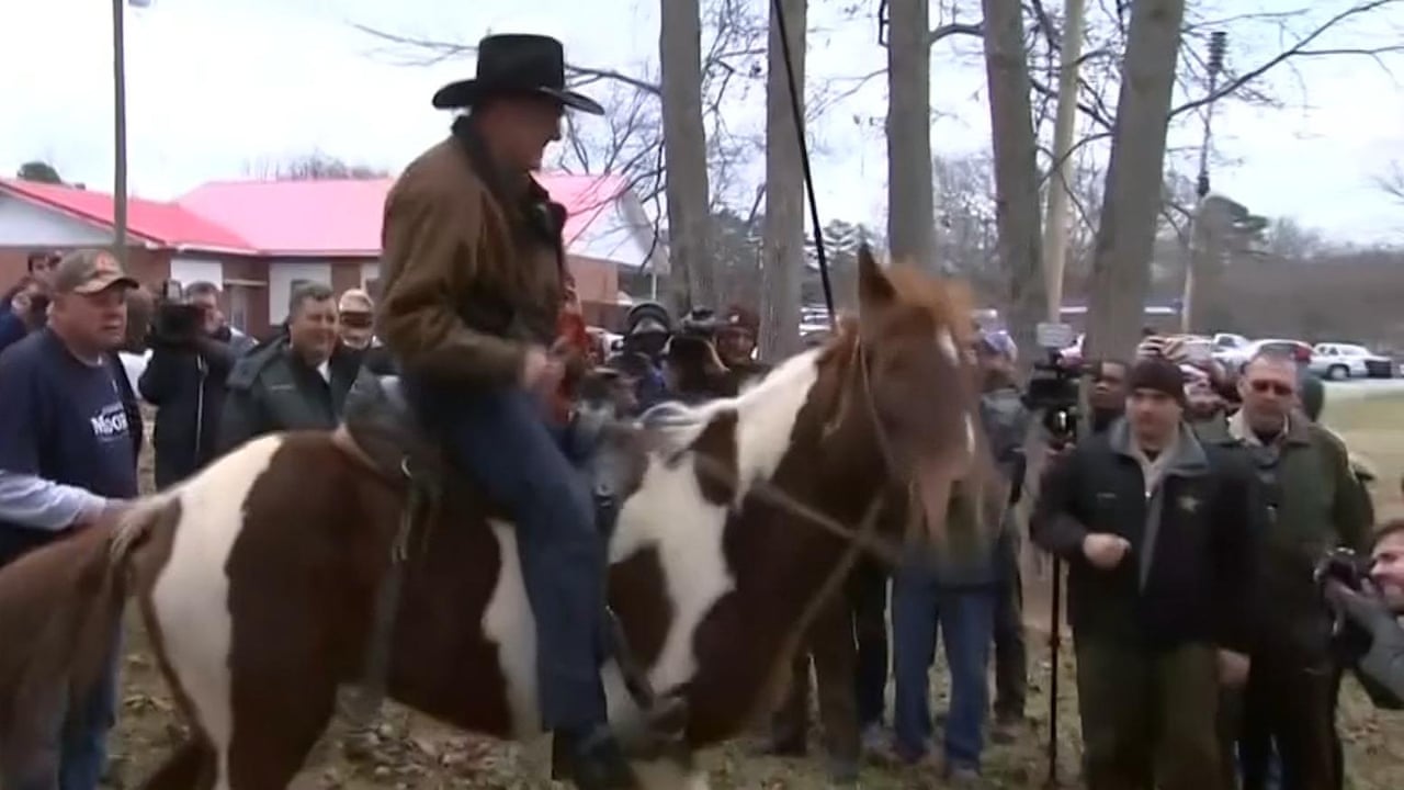 Dont Frighten The Horses Roy Moore Arrives On Horseback To Cast Vote Video Us News The Guardian Dont Frighten The Horses Roy Moore Arrives On Horseback To Cast Vote Video Us News The Guardian