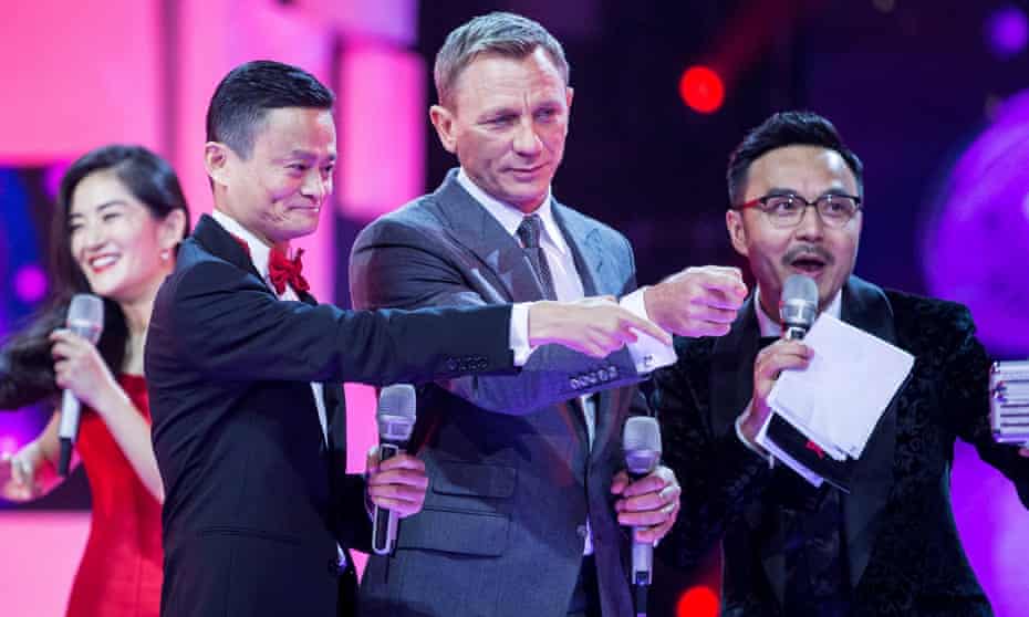 The actor Daniel Craig joins the Alibaba founder and chairman Jack Ma, left, to help bring some razzmatazz to the company’s Singles’ Day marketing.