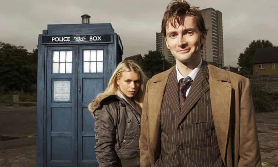 David Tennant as Doctor Who, with Billie Piper as Rose Tyler.