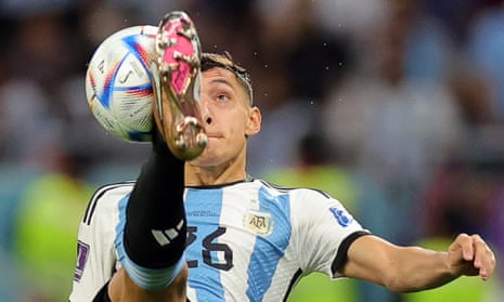 Argentina v Australia: World Cup 2022, last 16 – live | World Cup 2022 5 Nahuel Molina of Argentina in action.