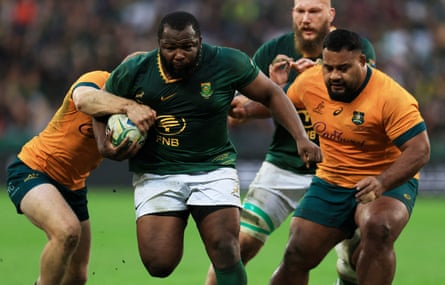 South Africa’s Ox Nche in action against Australia