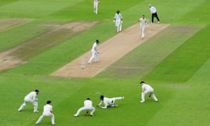 Dawid Malan drops Virat Kohli off Jimmy Anderson.