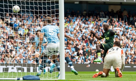Yoane Wissa puts Brentford 1-0 up at Manchester City in the first minute